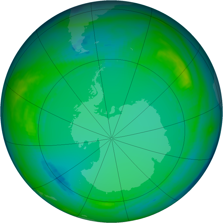 Ozone Map 1986-07-18